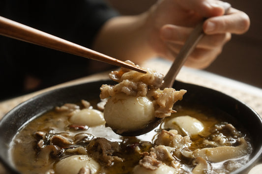 創意料理:麻牛酸辣湯圓
